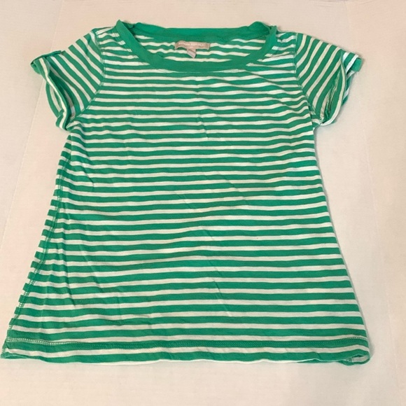 Banana Republic Green and White Stripped Women’s Blouse 100% Cotton - Picture 2 of 5